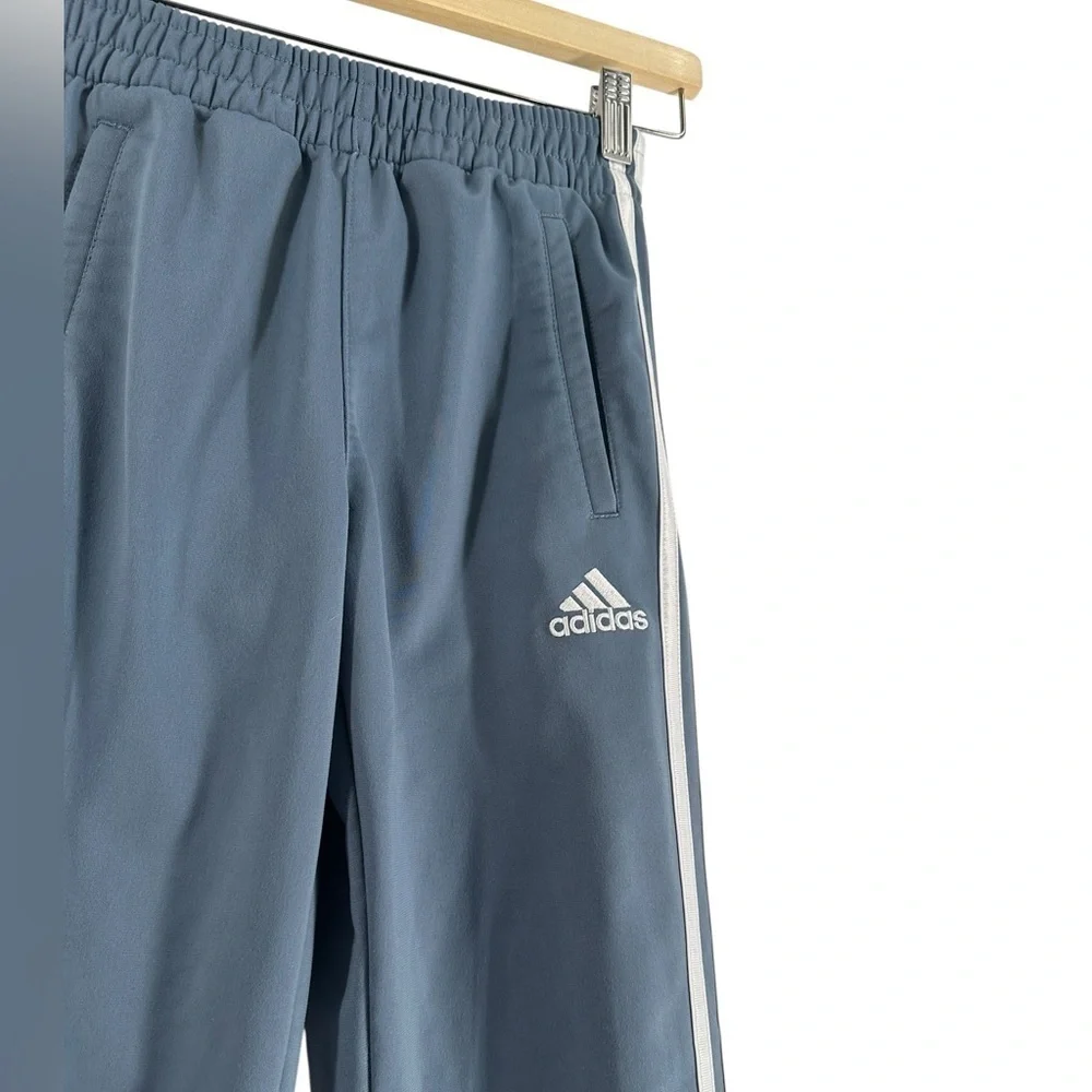 Adidas tear aways Kids Gray blue Joggers basketball pants active wear y2k sz sm - Picture 5 of 8